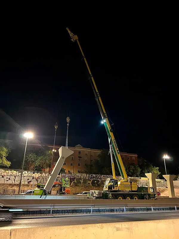 Construcción del nuevo Parque Ventas sobre la M-30
